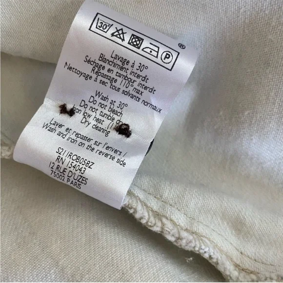 SÉZANE Ren Tribal/Aztec Print Denim Button Down Dress sz US 8 / FR 40 - Picture 13 of 14